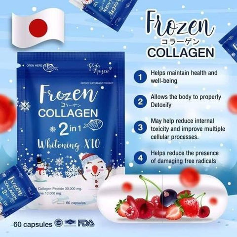 Gluta Frozen Frozen Collagen  is  2 in 1 dietary supplement