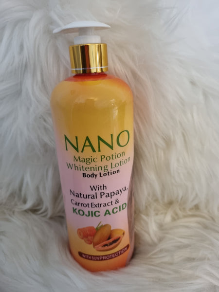 NANO Magic Potion Whitening  Natural Papaya Carrot Extract Kojic Acid Lotion