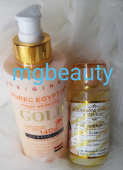 PUREC EGYPTIAN GOLD MAGIC WHITENING LOTION and Glutathione Comprime Serum
