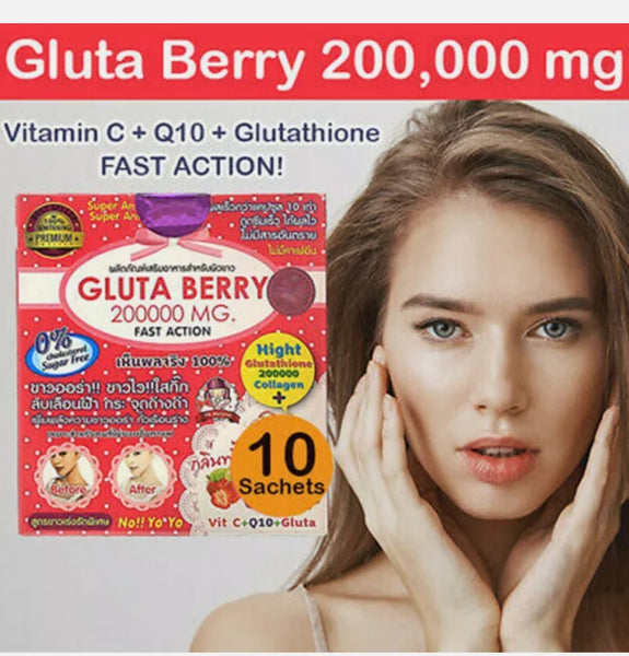 Gluta Berry 200000 mg Skin Whitening Anti-Aging Supliments