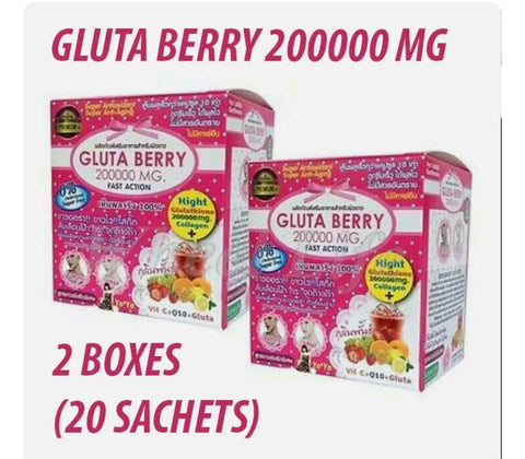 Gluta Berry 200000 mg Skin Whitening Anti-Aging Supliments