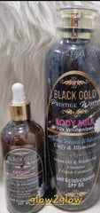 Black Gold Prestige White Body milk 10X Whitenizer with whitening vitamins 500mls and Serum