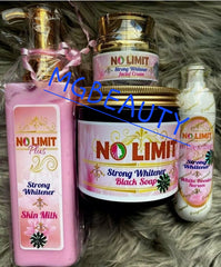 No Limit strong whitener(PLUS)lotion +Black soap+Serum +facecream 4in1