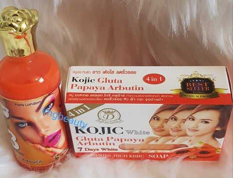 Alpha Arbutin & Papaya Concentre with Sublime & Papaya Extracy  120ml Original soap kojic White gluta Papaya arbutin.