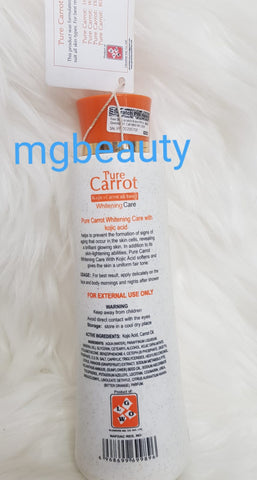 Pure Carrot Gold Whitening care with Kojic Acid +Carrot oil Bassed  balance Lotion - 450ml