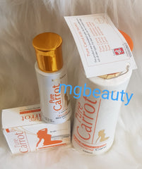 Pure Carrot Gold Whitening care Kojic Acid +Carrot oil Basse balance Lotion +Serum + soap