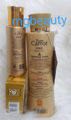 Pure Carrot Gold With Arbutin Fair lotion + soap +Serum.