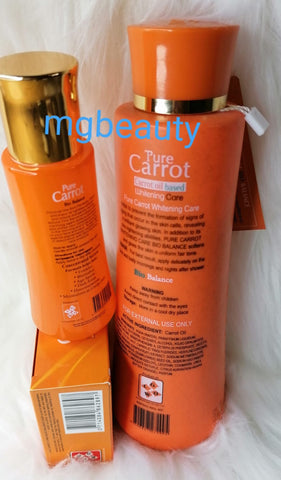 Pure Carrot Gold Whitening care Carrot oil Basse balance Lotion +Serum + soap