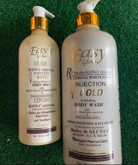 Easy Glow strong whitening body lotion 500ml. Gluta C 150000mg. and Body Wash